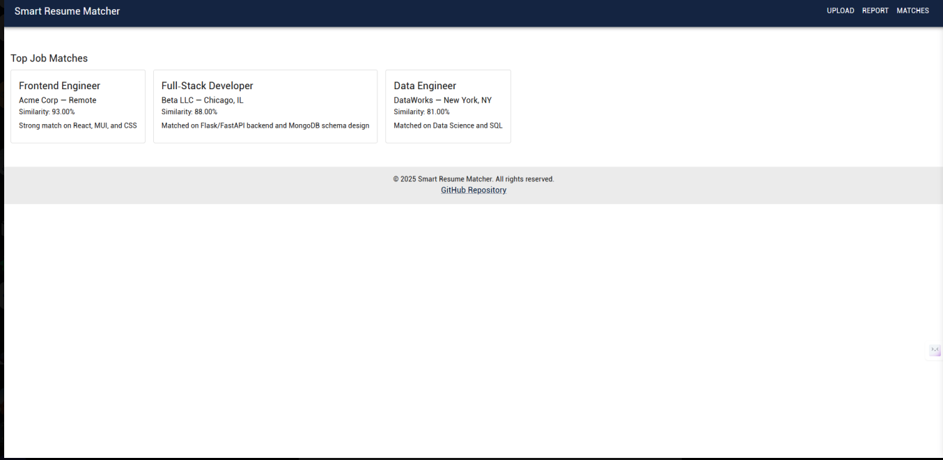 Smart Resume Matcher screen 4