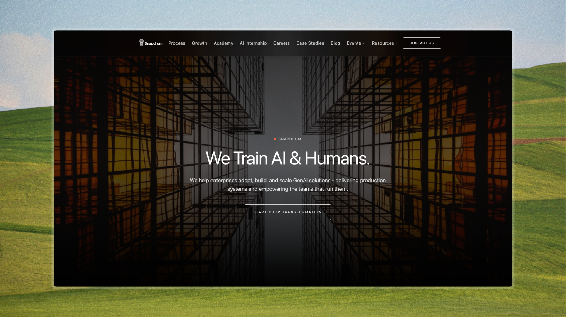 Snapdrum website redesign